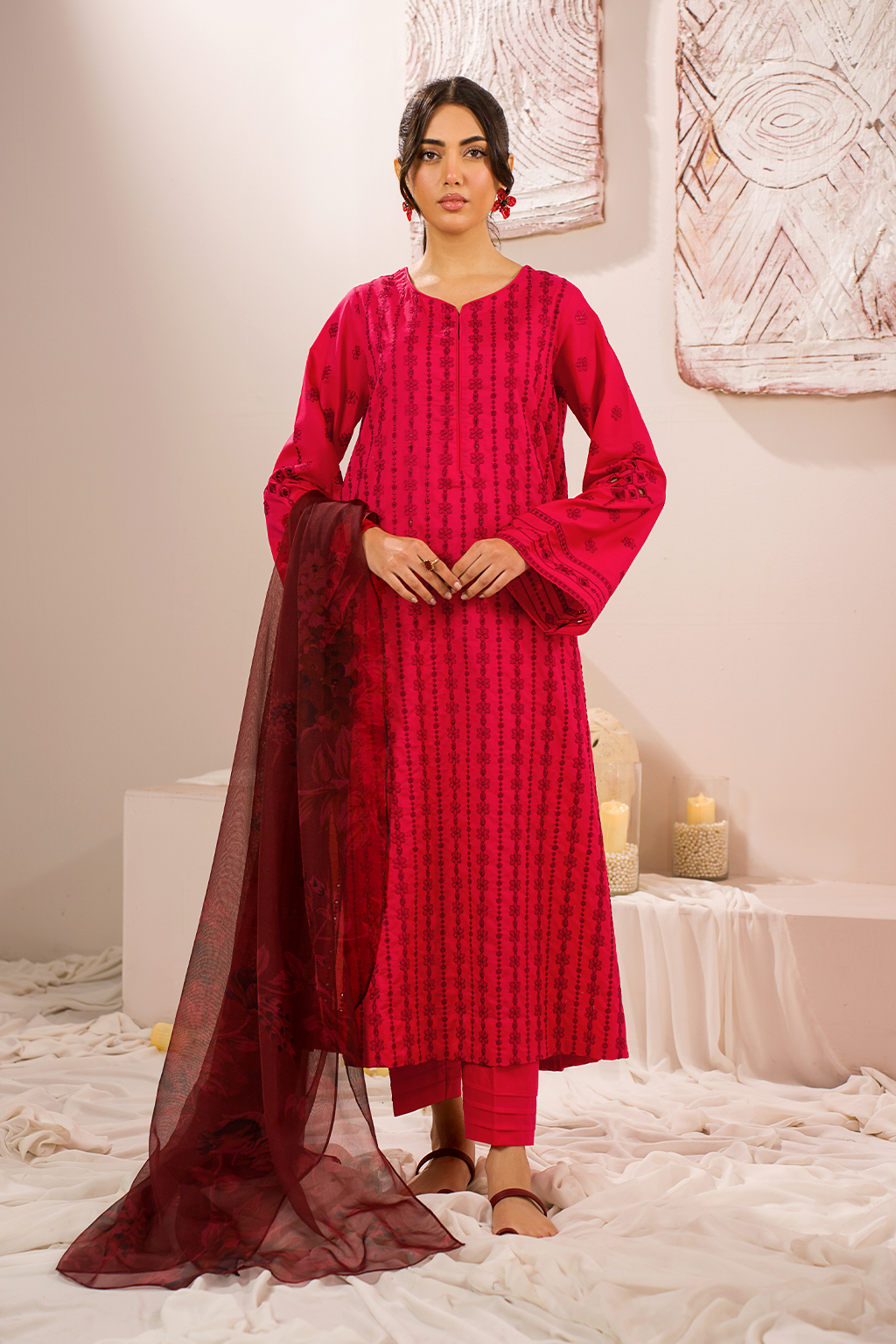 UE-203 Embroidered Lawn - Iznik Main image
