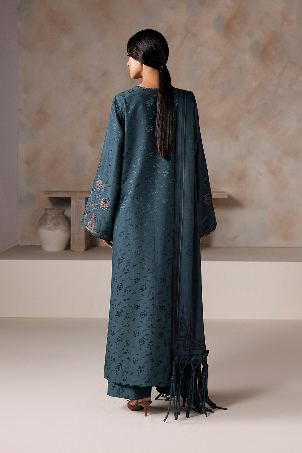 UE-745 Embroidered  Viscose Jacquard