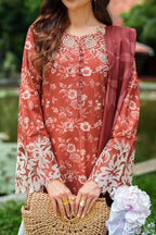 UE-504  Embroidered  Lawn