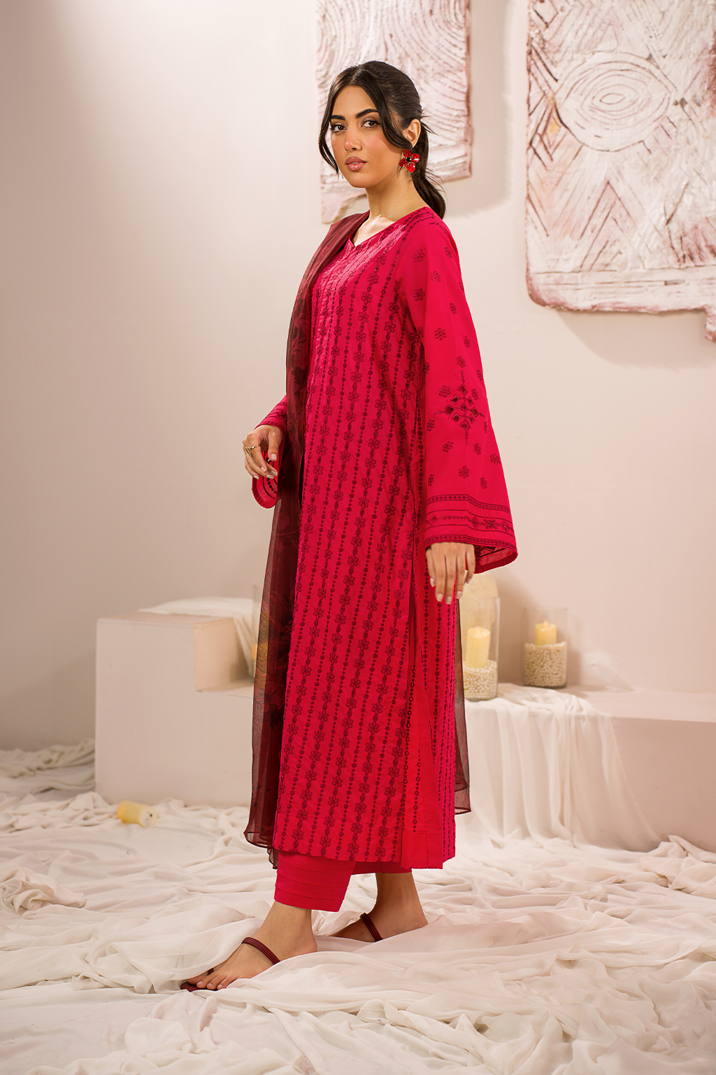 UE-203 Embroidered Lawn Secondary image