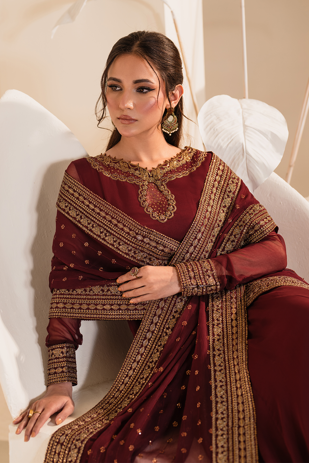 IP-277 Embroidered Chiffon - Iznik