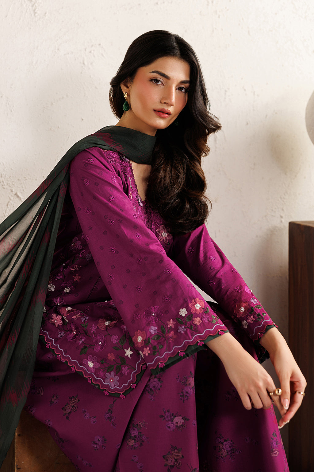 IBE-01 Embroidered Lawn Secondary image