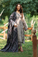 IPK-06 Embroidered Slub Khaddar - Iznik