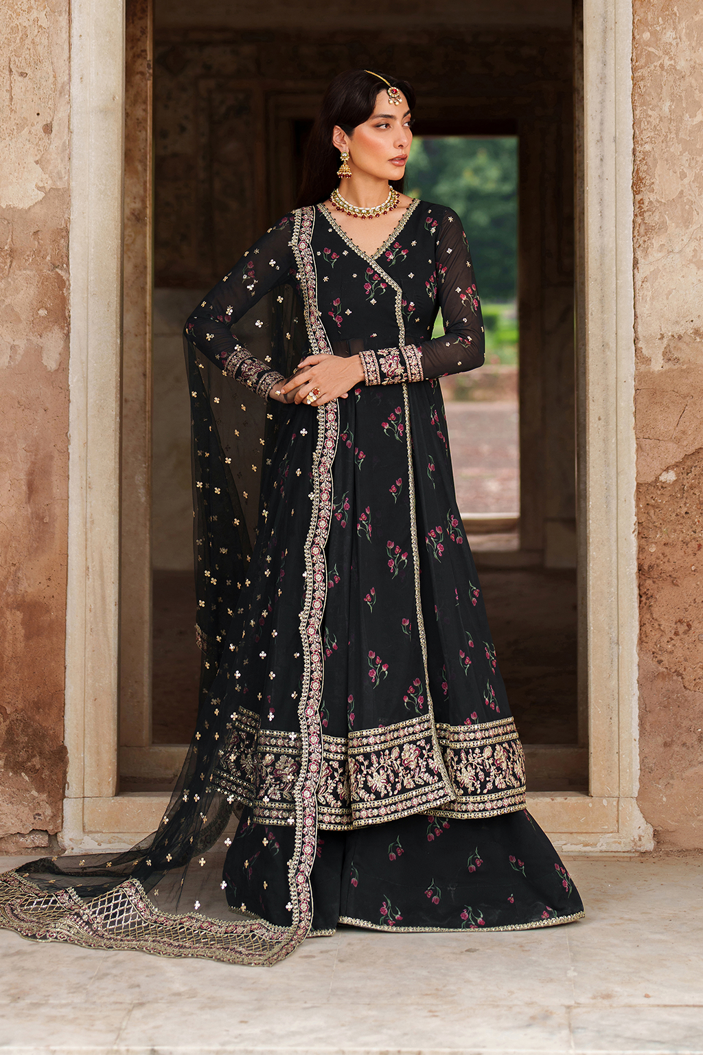 UE-550  Printed Chiffon - Iznik