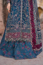 ILC-03 Embroidered Organza (Long Shirt With Printed Sharara)