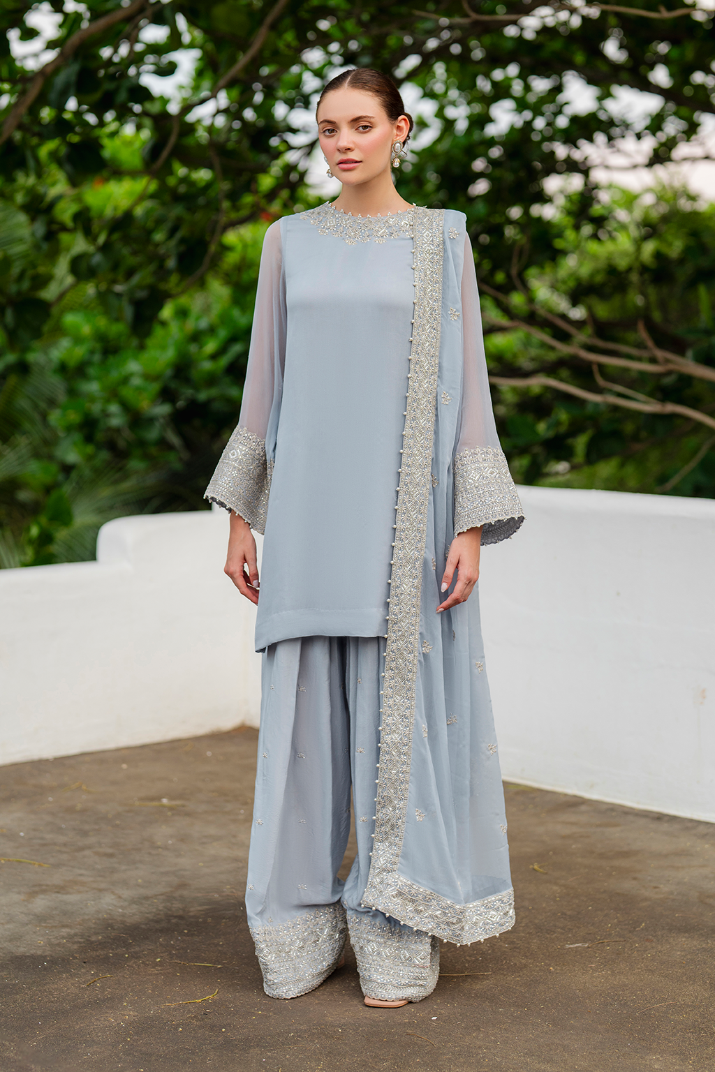 CC-70 Embroidered Chiffon - Iznik