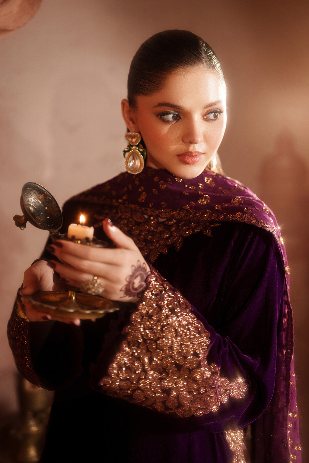 IV-57 Embroidered Velvet