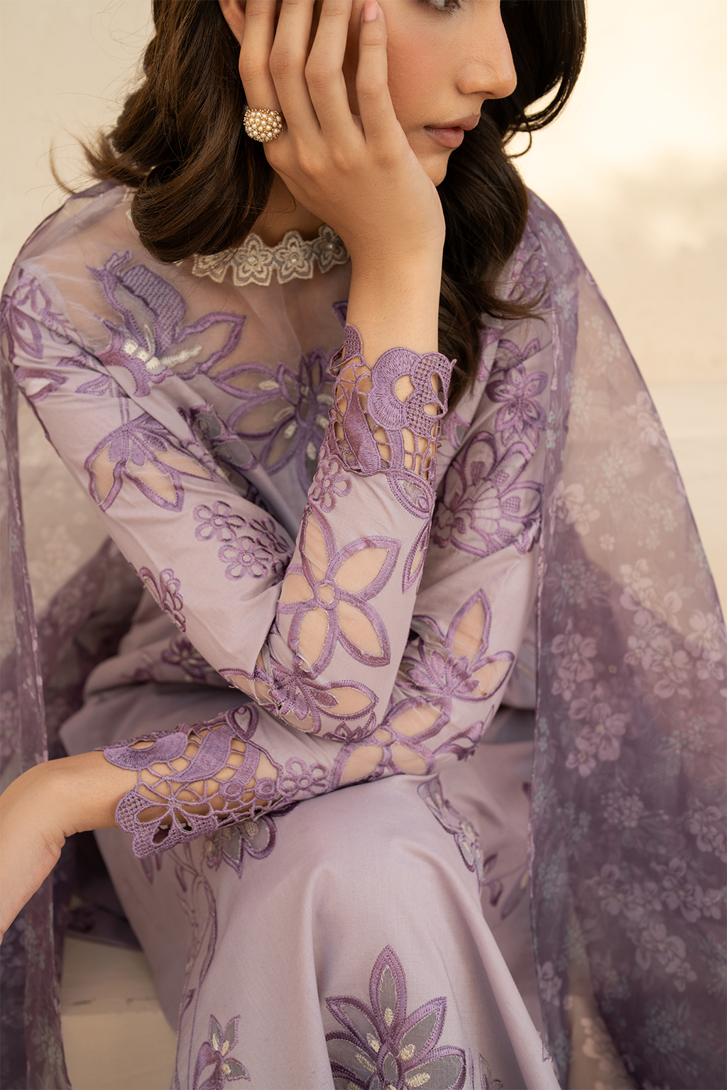 EFL-01 Embroidered Lawn Secondary image