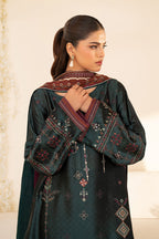 UE-435 Embroidered Pure Jacquard Silk - Iznik