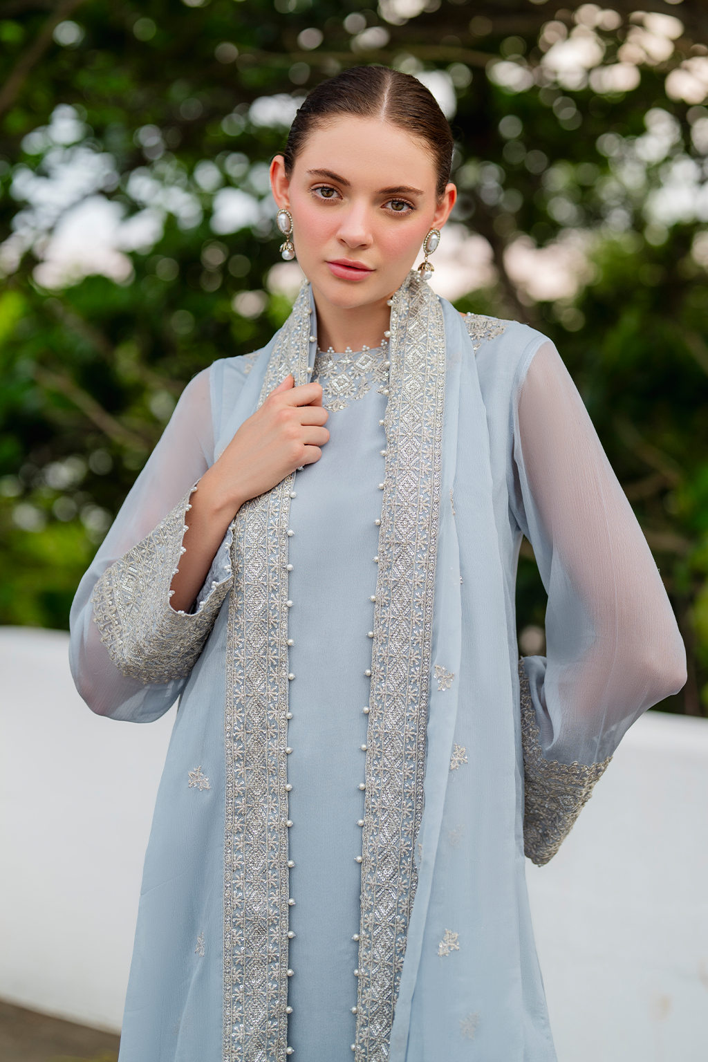 CC-70 Embroidered Chiffon - Iznik