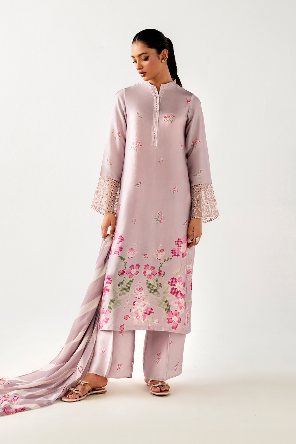 IP-243 Printed charmeuse - Iznik