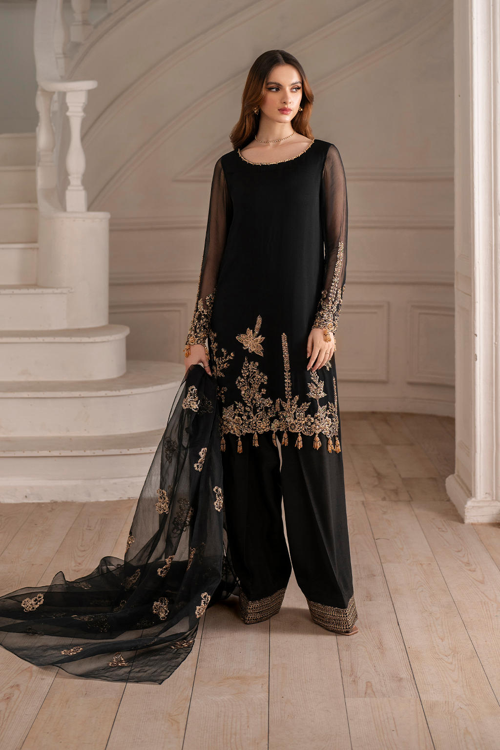 UE-417 Embroidered Chiffon