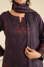 UE-426 Embroidered Textured Lawn - Iznik