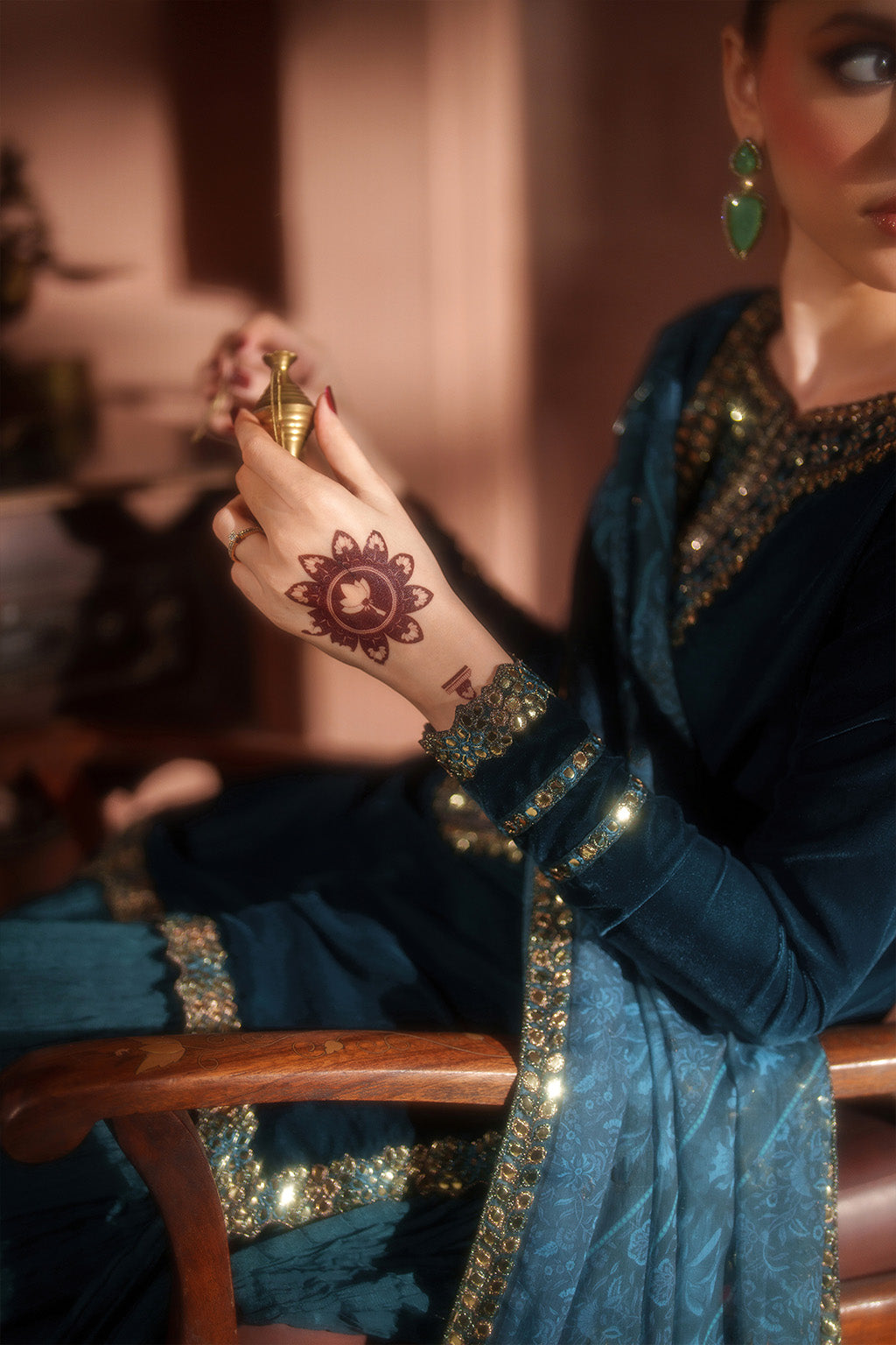 IV-64 Embroidered Velvet