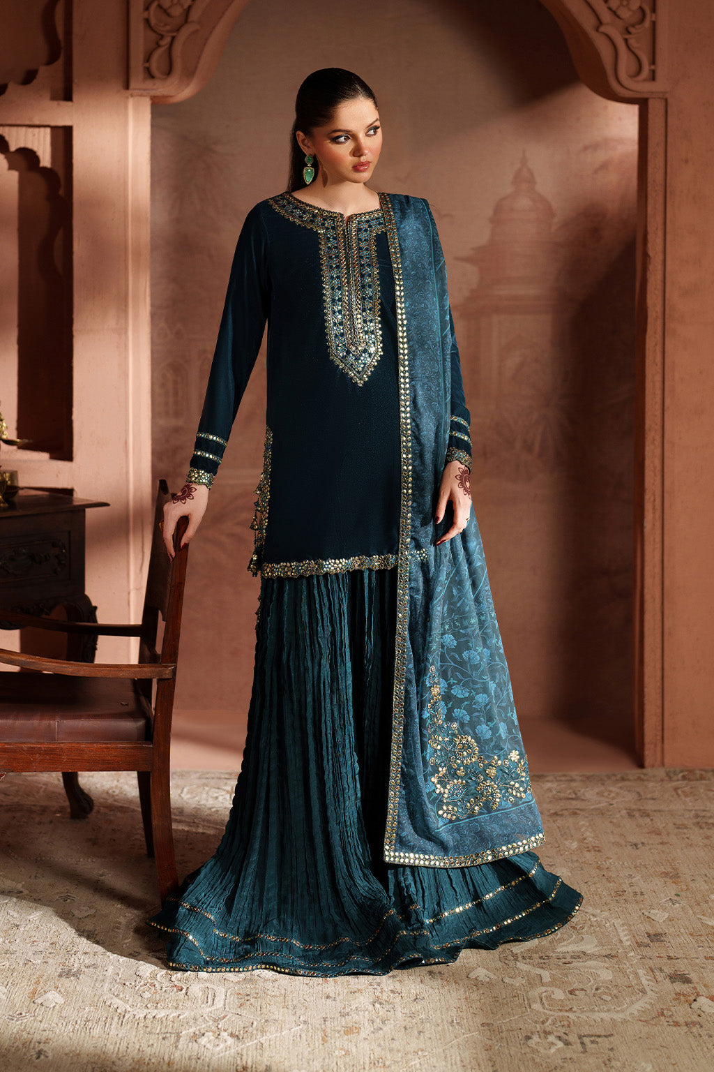 IV-64 Embroidered Velvet