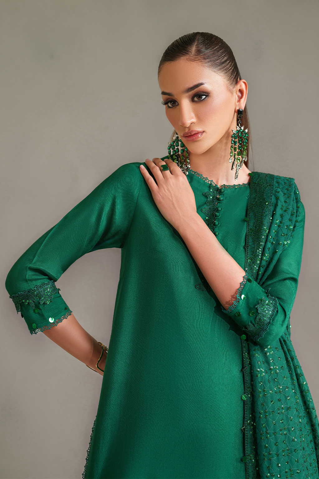 IP-337 Embroidered Rawsilk Secondary image