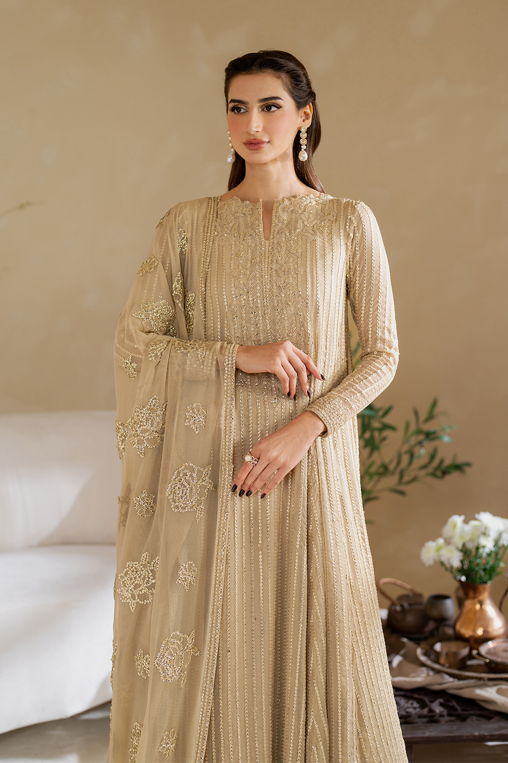 CC-58 Embroidered Chiffon - Iznik