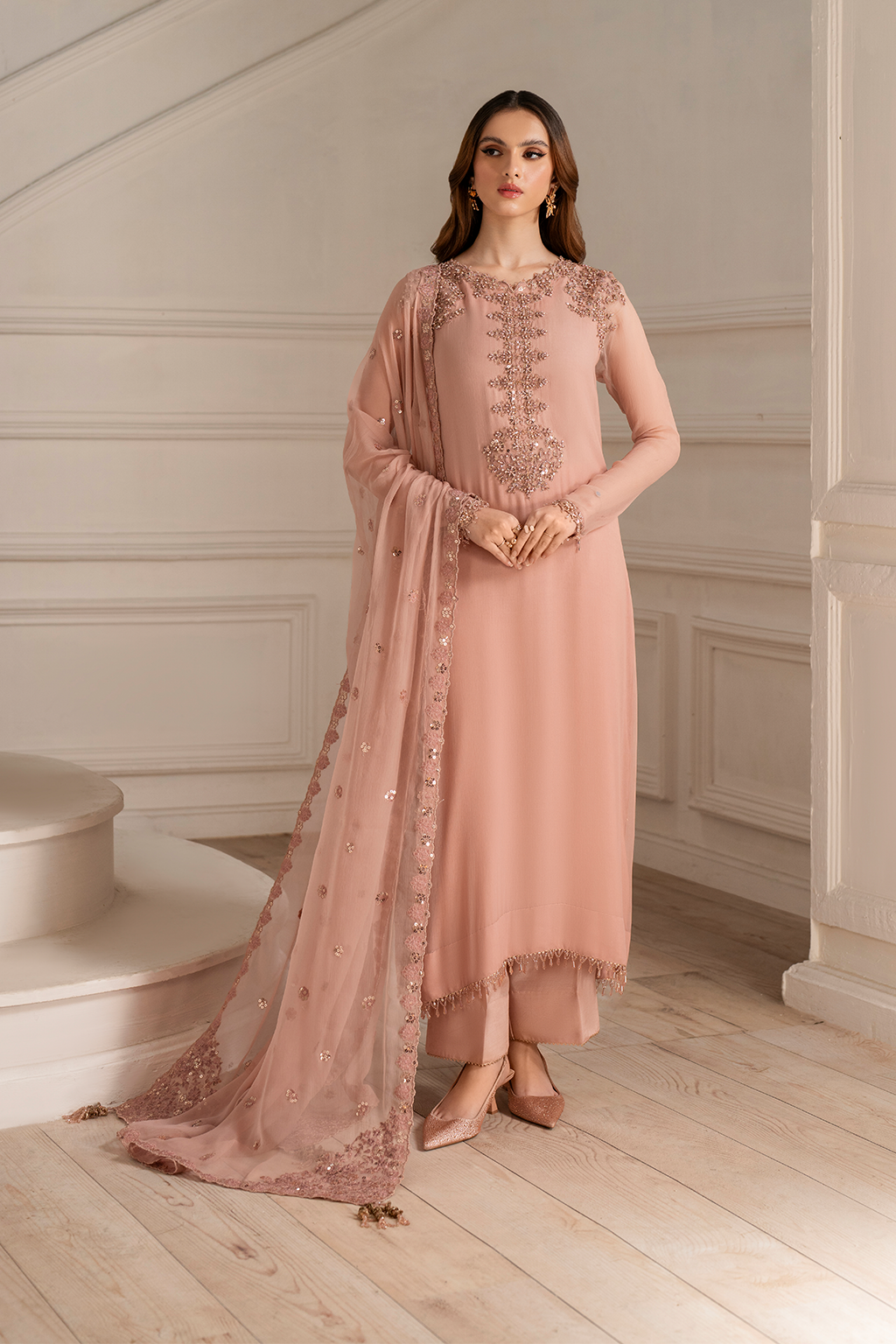 UE-479 Embroidered Chiffon - Iznik