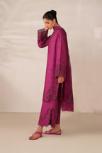 UE-593 Embroidered Textured Lawn - Iznik Global