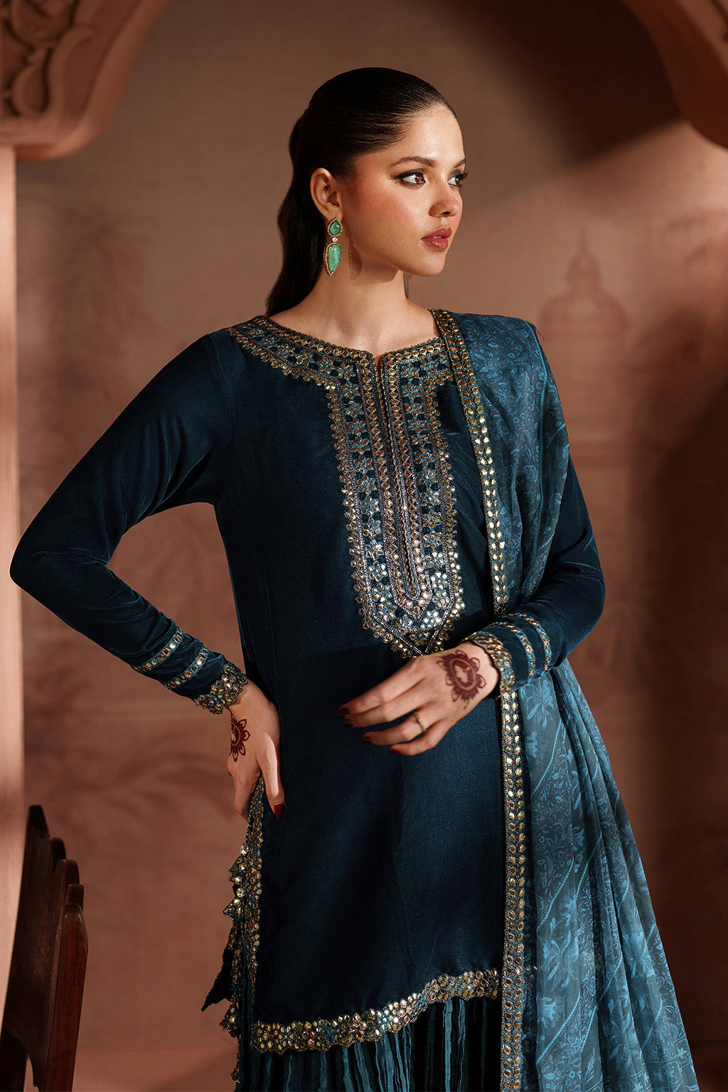 IV-64 Embroidered Velvet