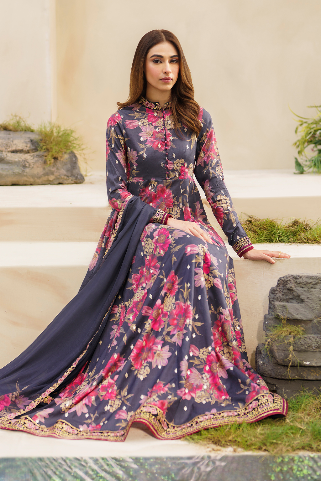 SFL-12 Embroidered Lawn - Iznik