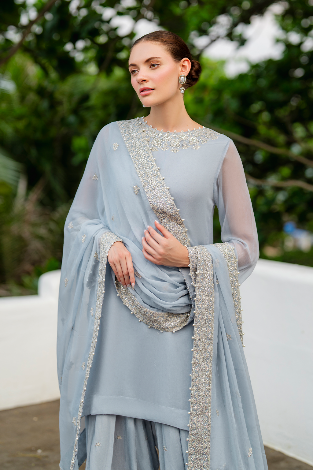 CC-70 Embroidered Chiffon - Iznik