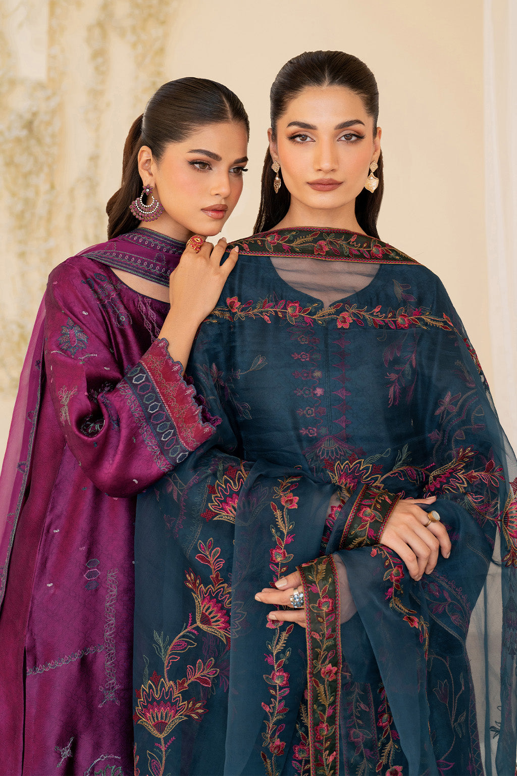 UE-436 Embroidered Pure Jacquard Silk