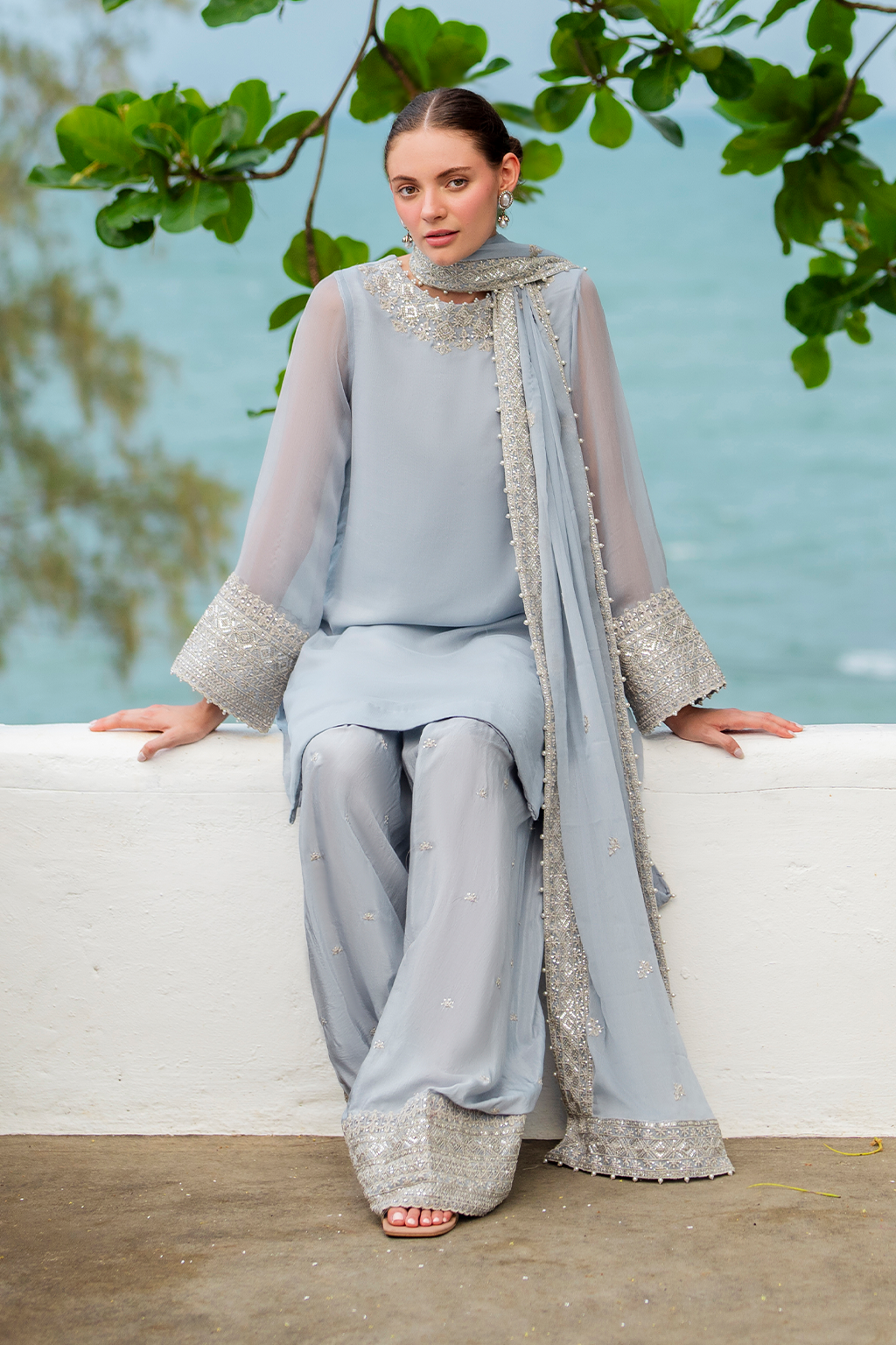 CC-70 Embroidered Chiffon - Iznik