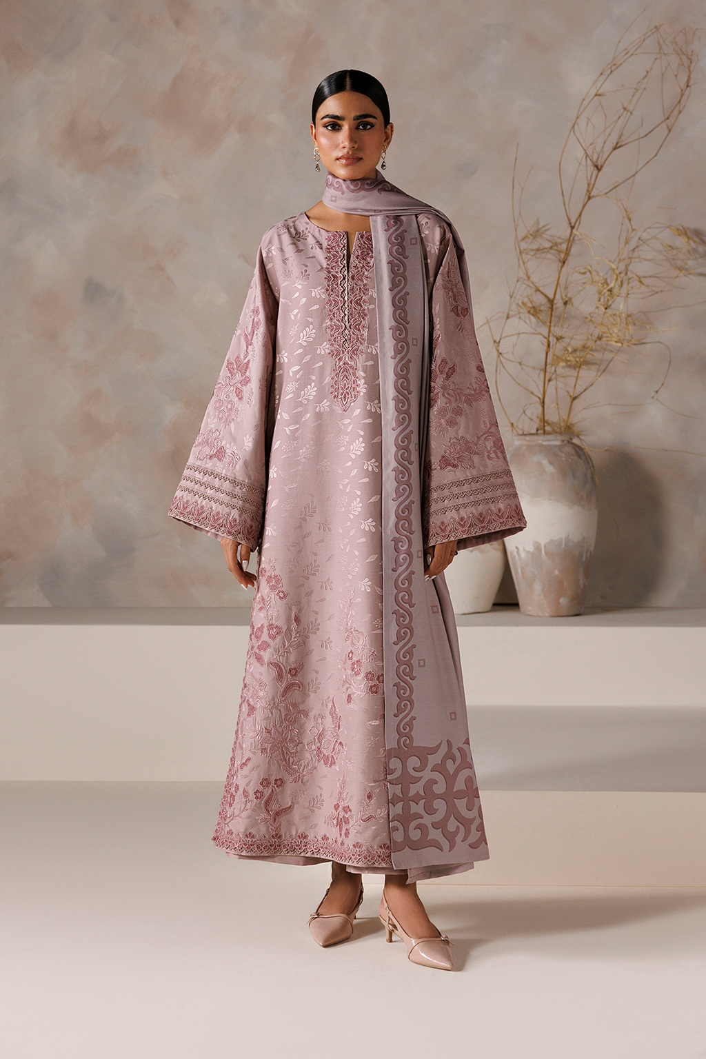 UE-746 Embroidered  Viscose Jacquard