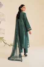 UE-429 Embroidered Textured Lawn - Iznik