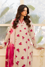 UE-443 Borer Embroidered Printed Lawn - Iznik