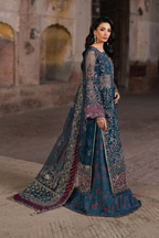 ILC-03 Embroidered Organza (Long Shirt With Printed Sharara)
