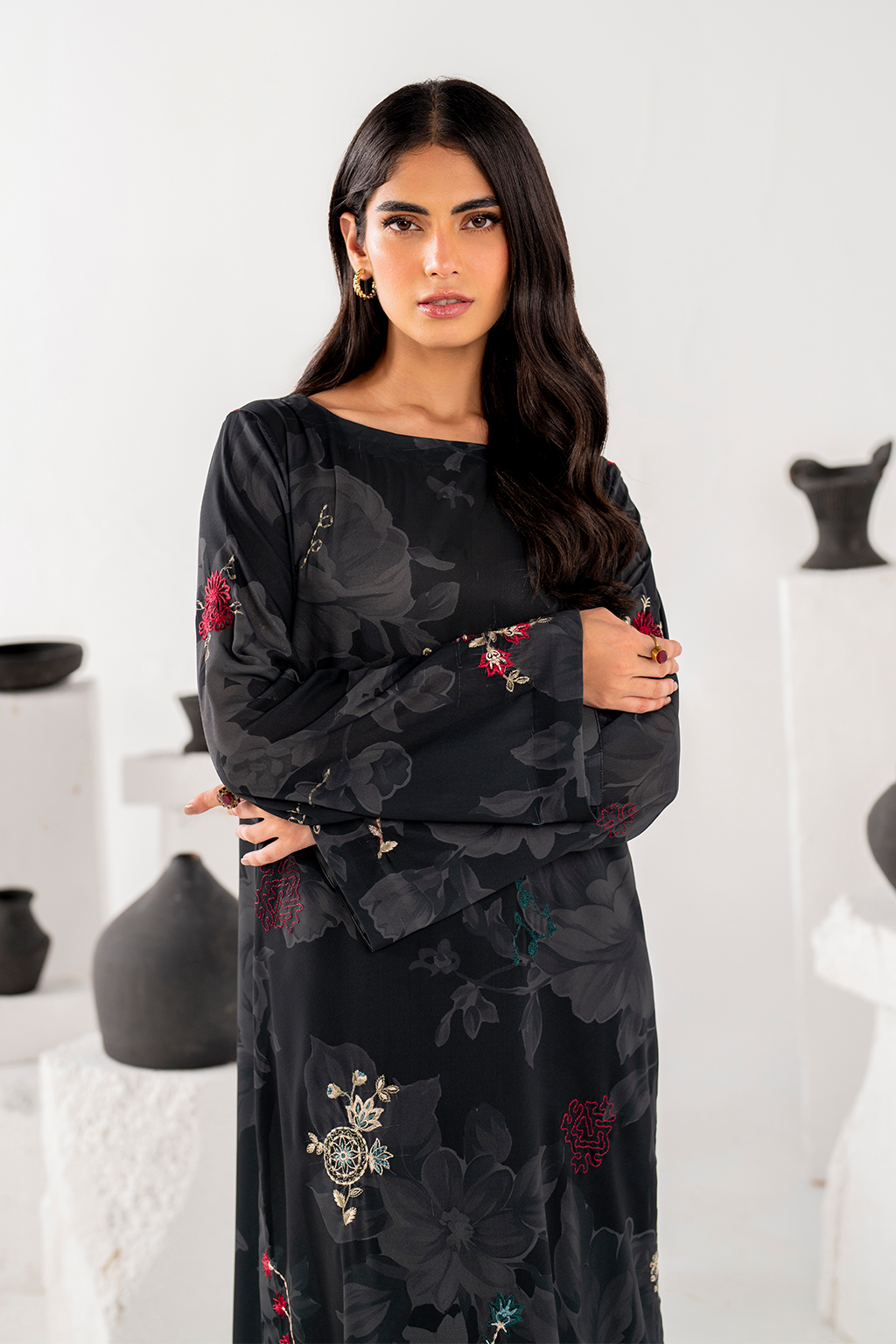 IP-241 Printed Georgette - Iznik