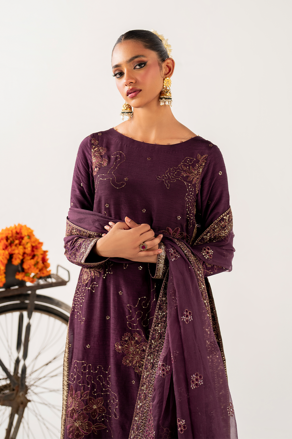 IRS-22 Embroidered Rawsilk