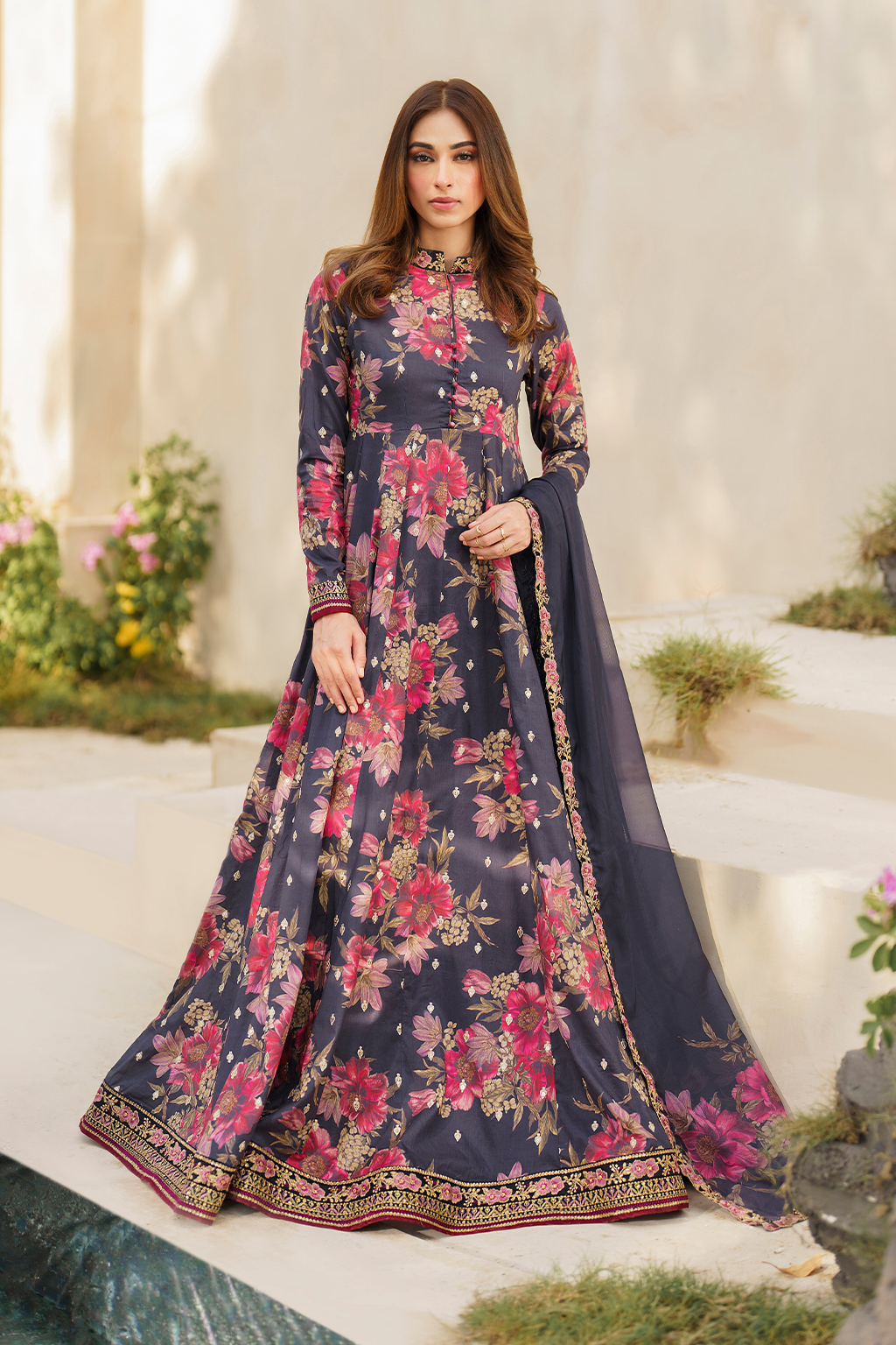 SFL-12 Embroidered Lawn - Iznik