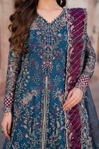 ILC-03 Embroidered Organza (Long Shirt With Printed Sharara)