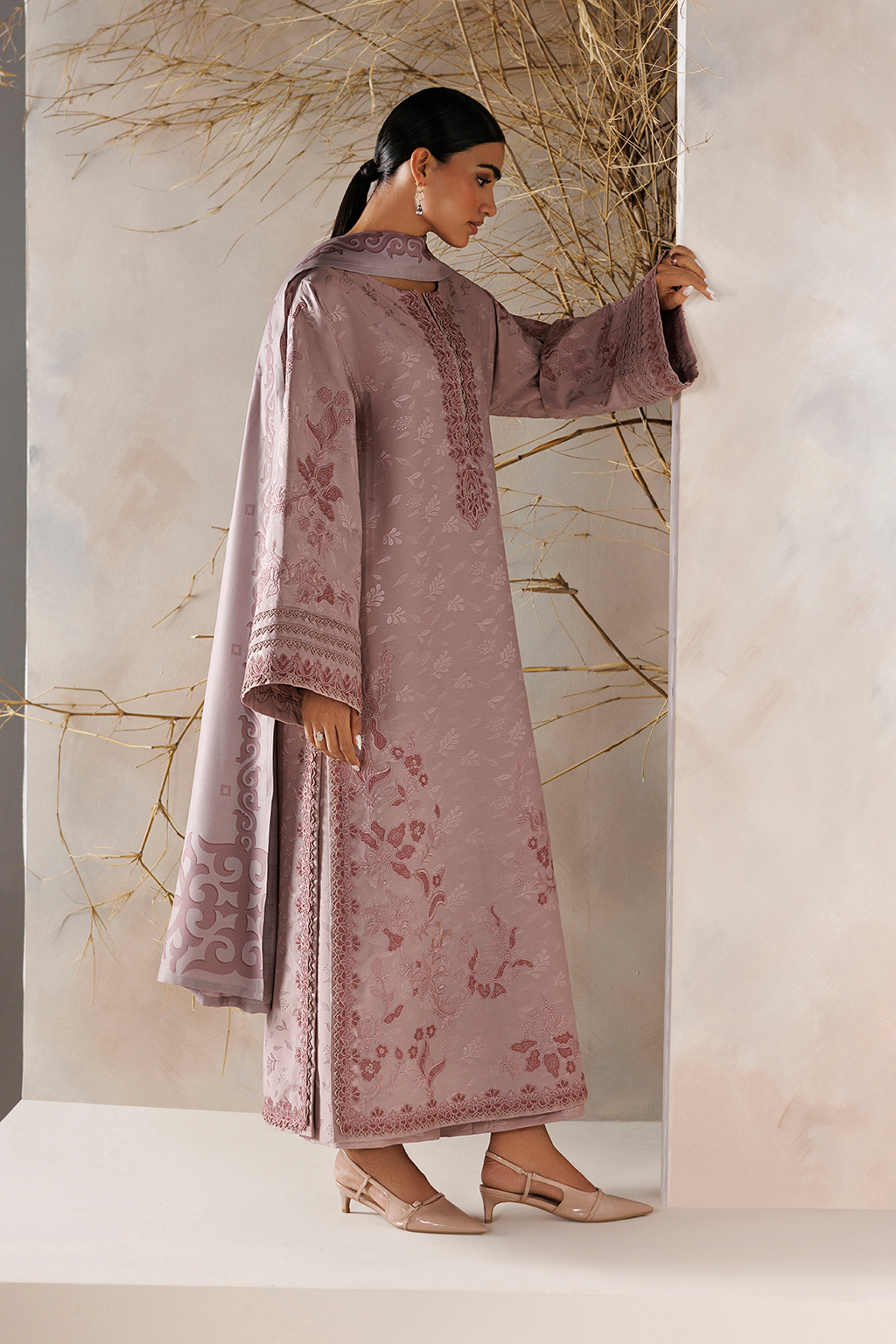 UE-746 Embroidered  Viscose Jacquard