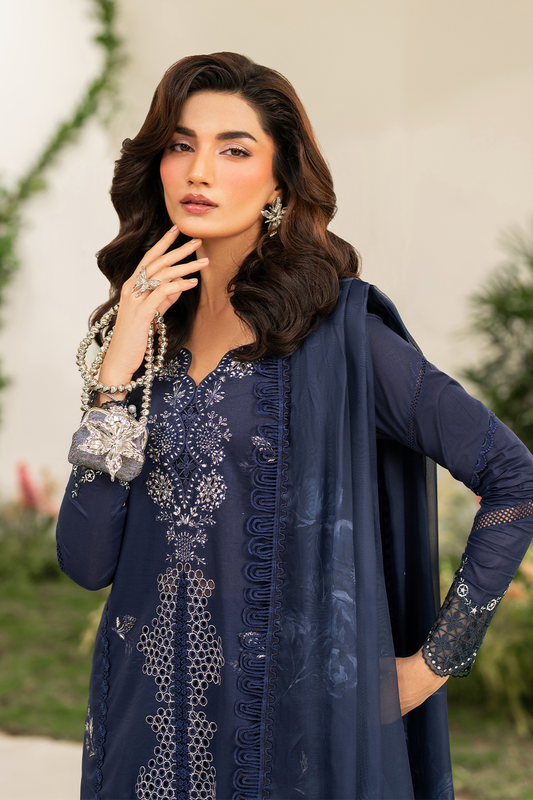 Embroidered Lawn dress - Iznik