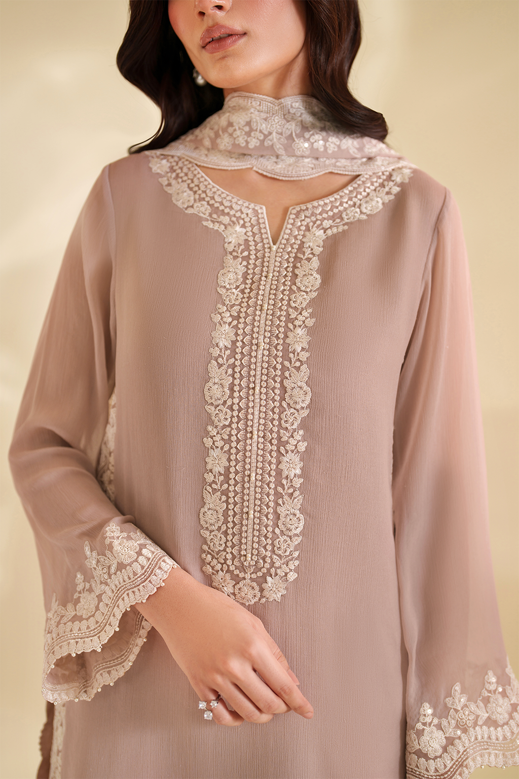CC-79 Embroidered Chiffon - Iznik