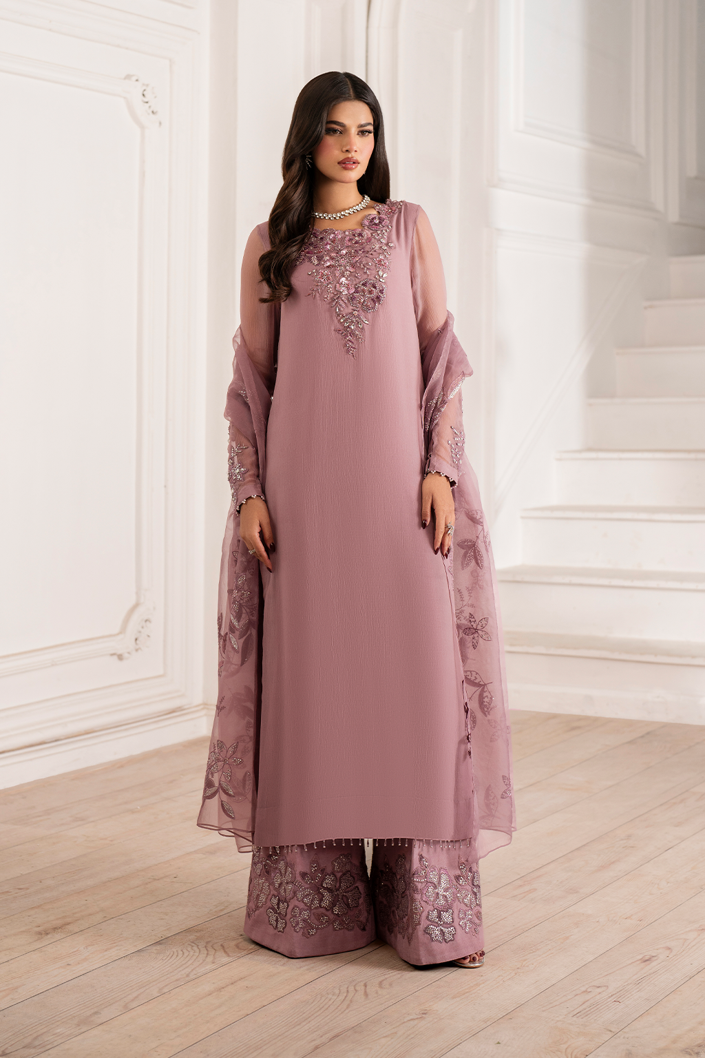UE-418  Embroidered Chiffon