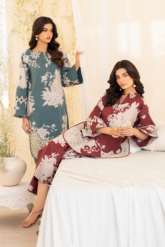 IP-301 Printed Lawn - Iznik