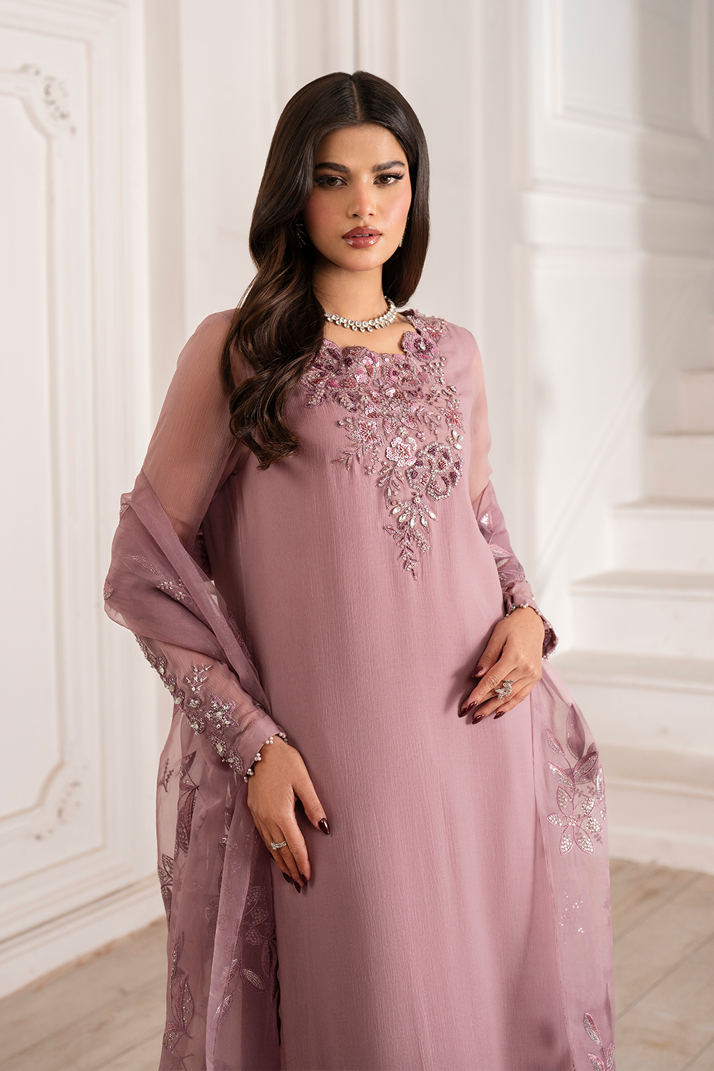 UE-418  Embroidered Chiffon