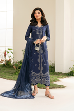 Embroidered Lawn dress - Iznik