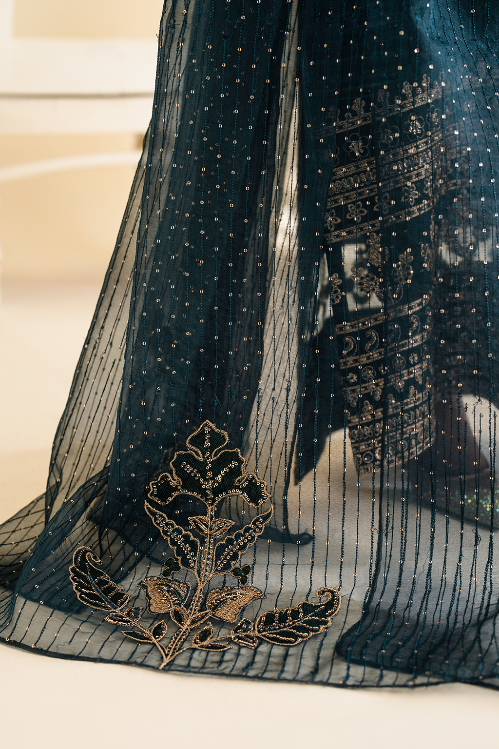 IP-276  Embroidered Chiffon - Iznik