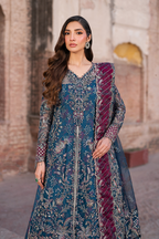 ILC-03 Embroidered Organza (Long Shirt With Printed Sharara)