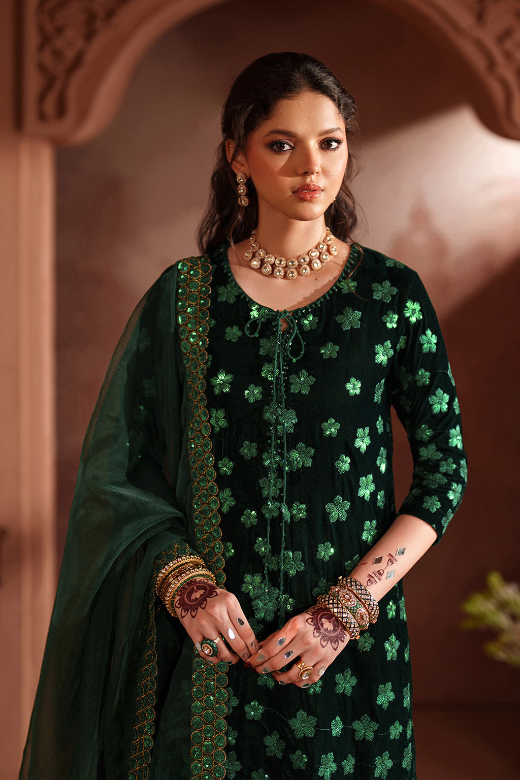 IV-60 Embroidered Velvet