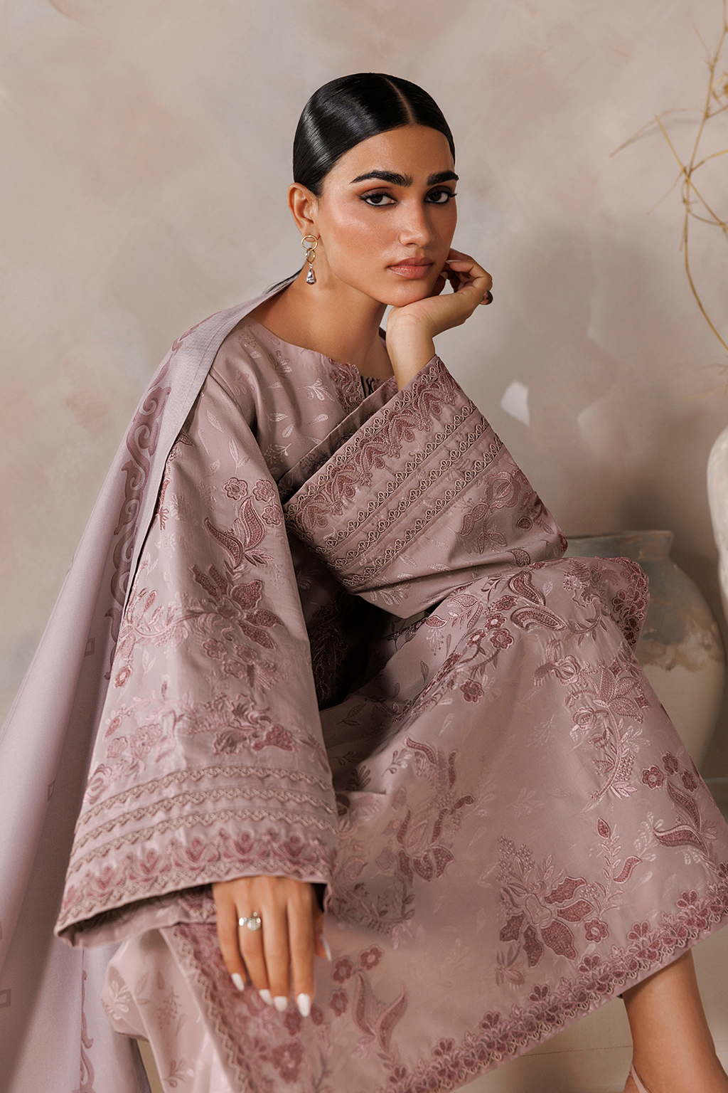 UE-746 Embroidered  Viscose Jacquard