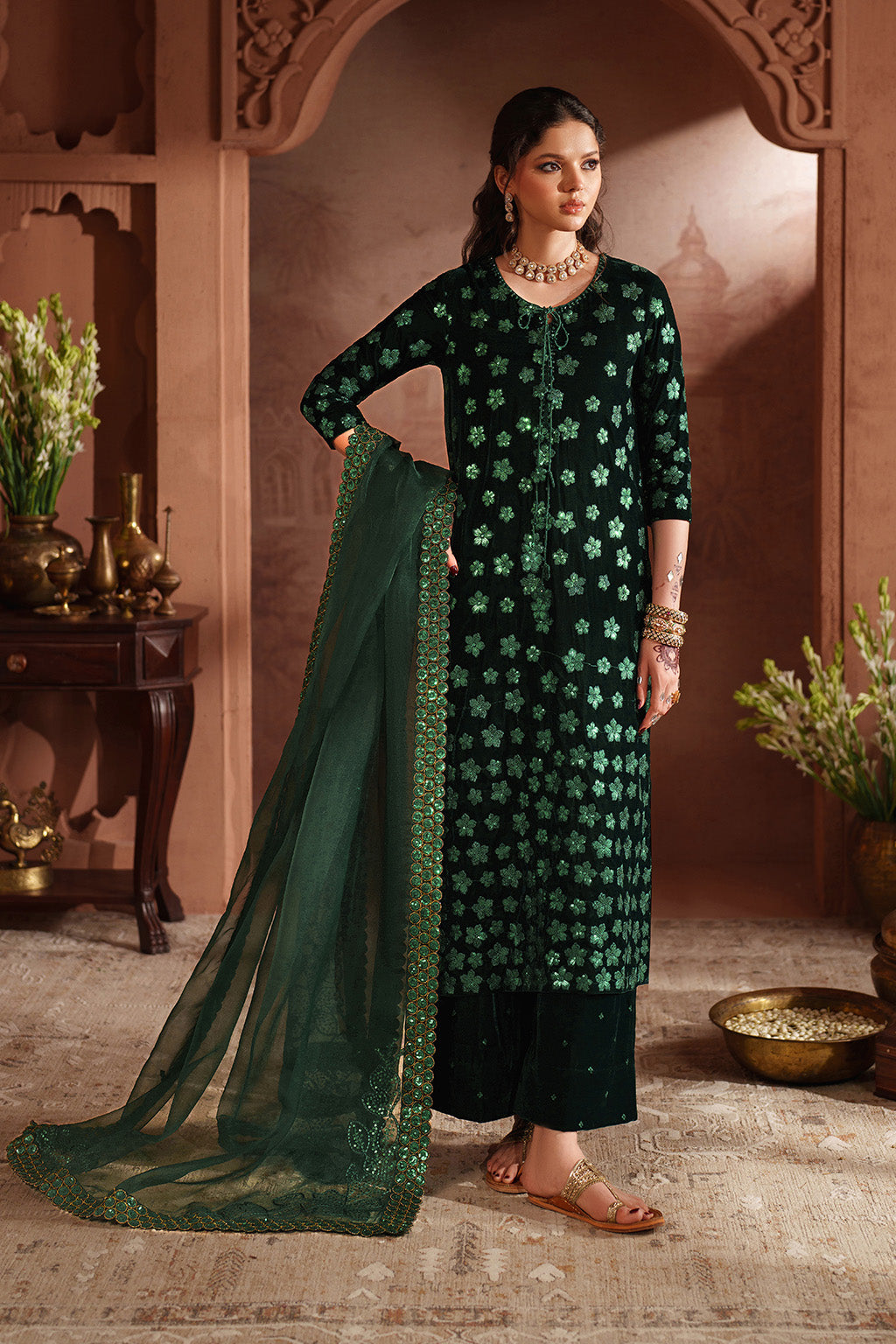 IV-60 Embroidered Velvet