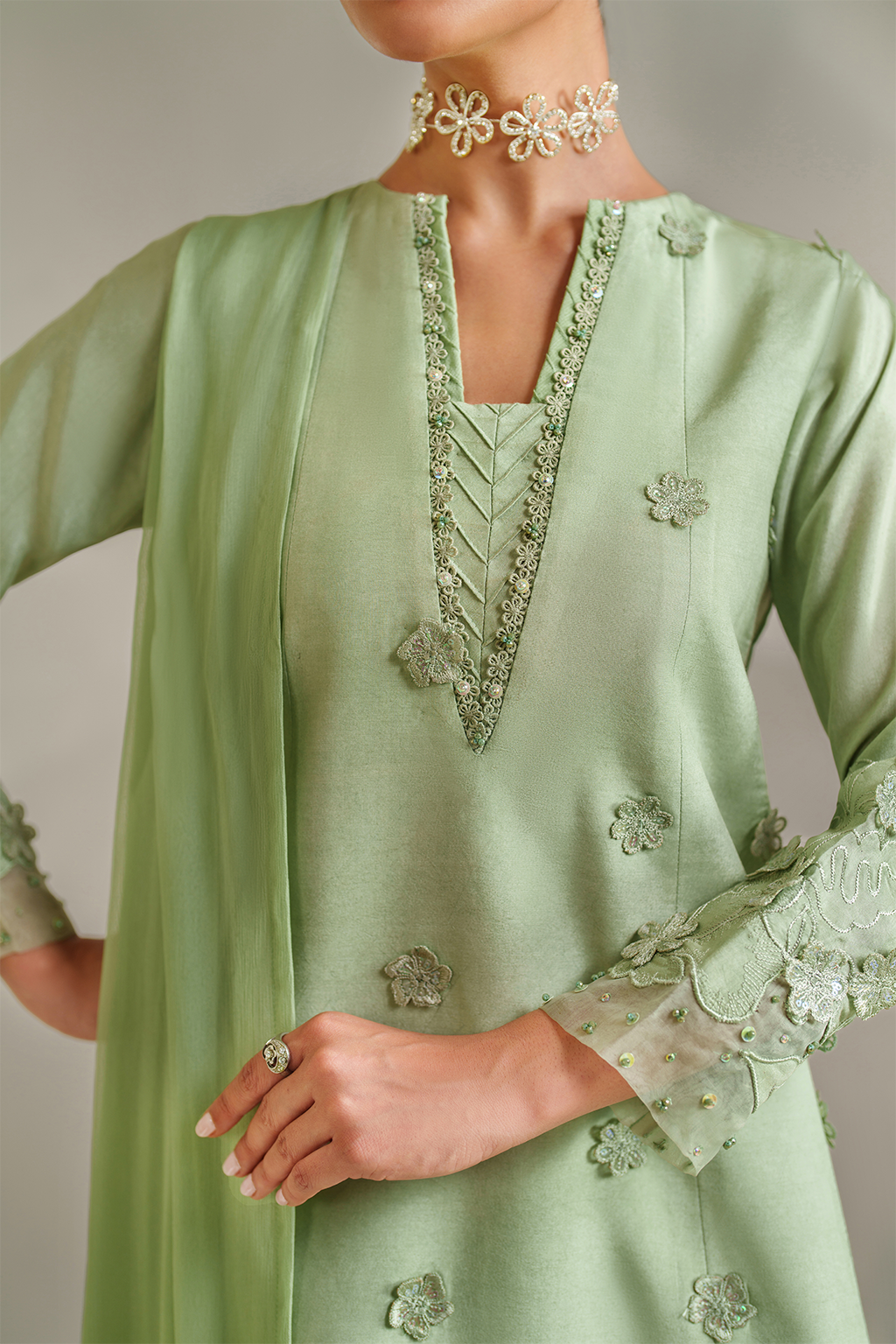 IP-339 Embroidered Rawsilk Secondary image