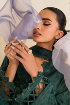 UE-429 Embroidered Textured Lawn - Iznik